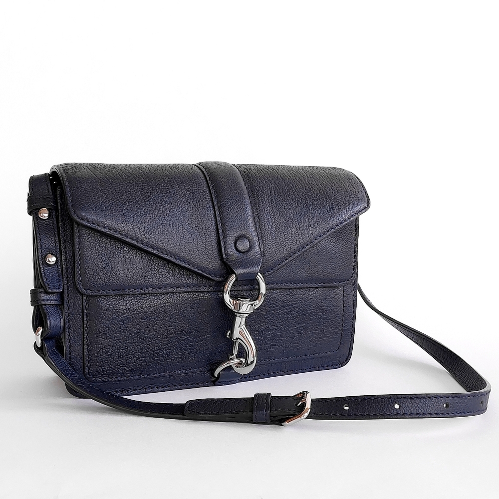 Rebecca Minkoff Hudson Mini Moto in Sapphire Leather